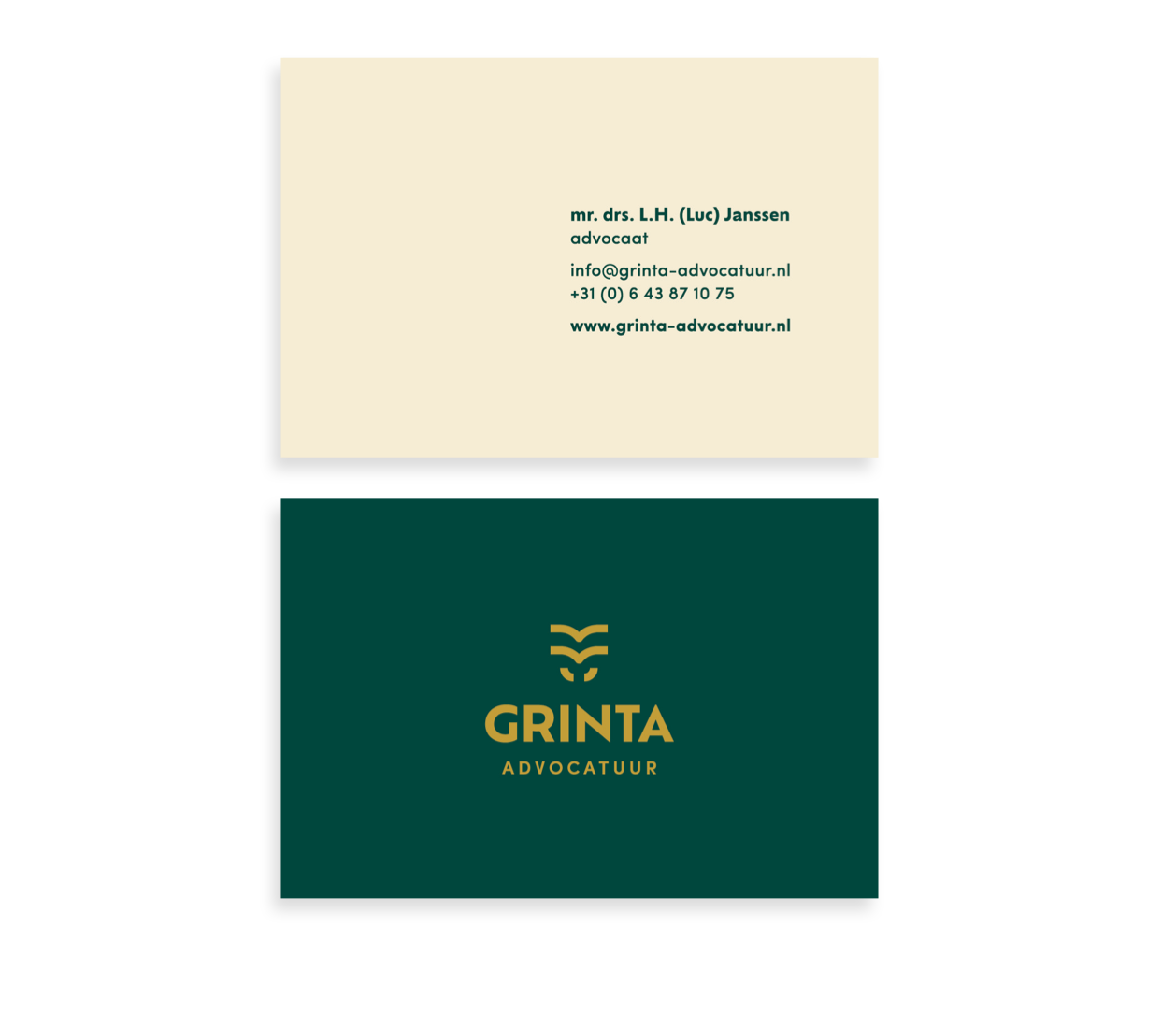 Grinta Advocatuur visitekaartjes Luc Janssen