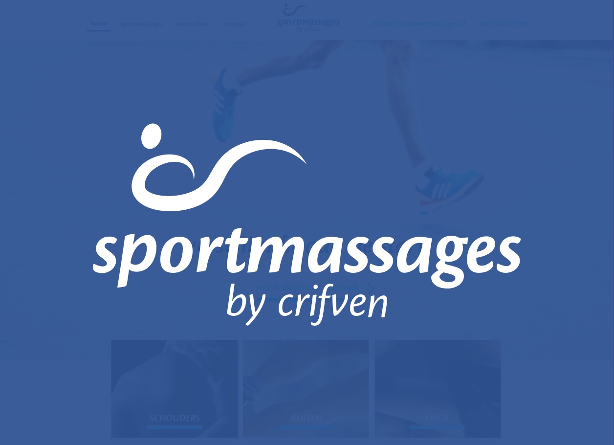 Crifven Sportmassages logo design.